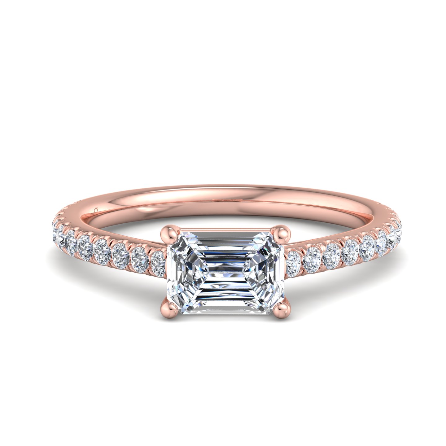 Sadie East West Pave Engagement Ring